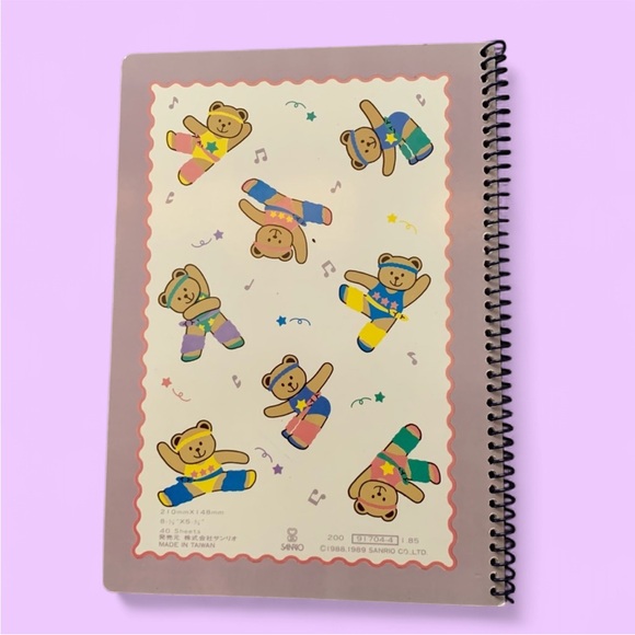 - Vintage Sanrio Bearobics Notebook Journal - Picture 3 of 13